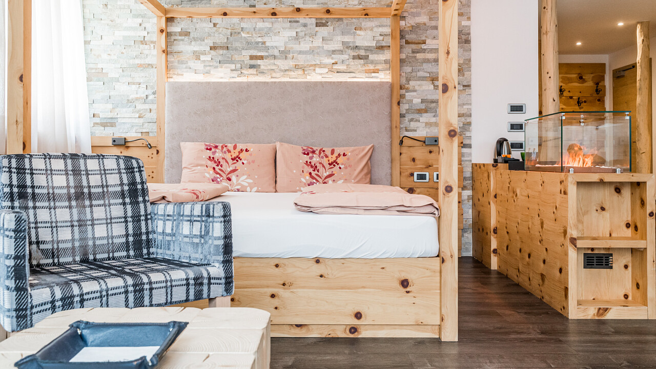 Camera da letto Hotel Astoria Canazei