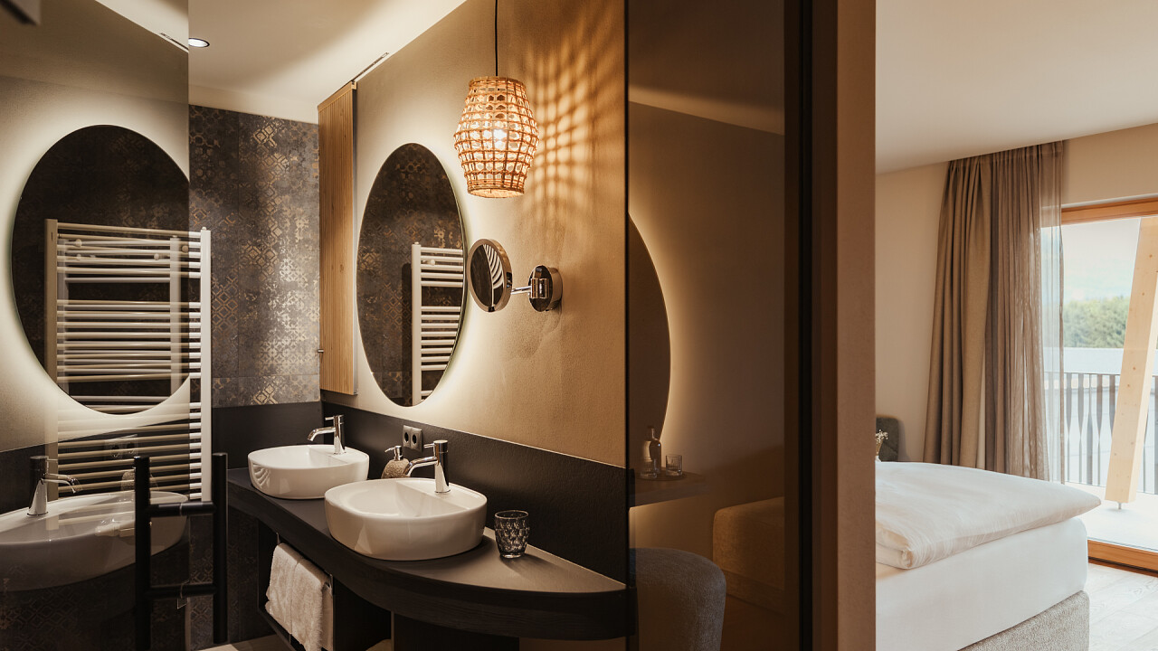 Bagno di una camera Hotel B&B Feldmessner