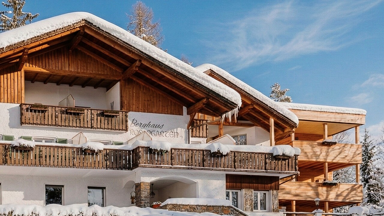 Struttura esterna inverno - Hotel Berghaus Rosengarten