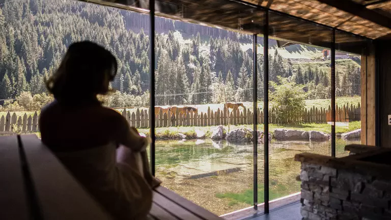 sauna with a view of the pond - Alpura