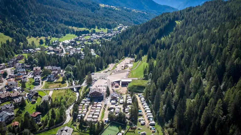 Aerial view of Camping Civetta