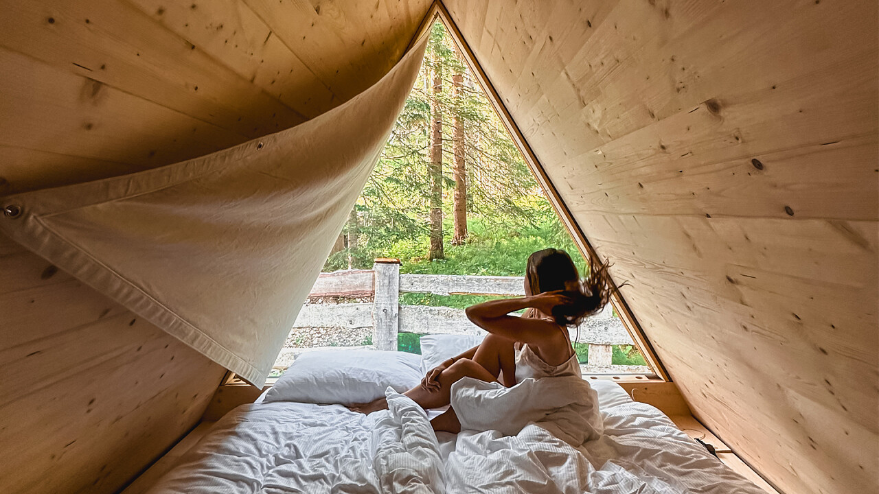 Interno cabin Camping Sass Dlacia