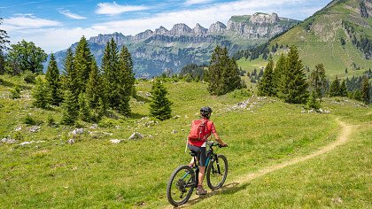 E-bike in winter in the Dolomites