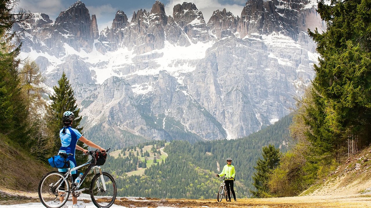 MTB im Herbst in den Dolomiten
