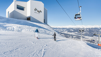 Skigebiet am Abend Kronplatz