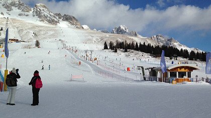 Skiing in Falcade
