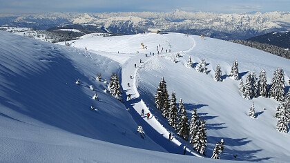 Alpines Skirennen auf der Alpe Cimbra